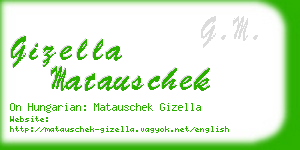 gizella matauschek business card